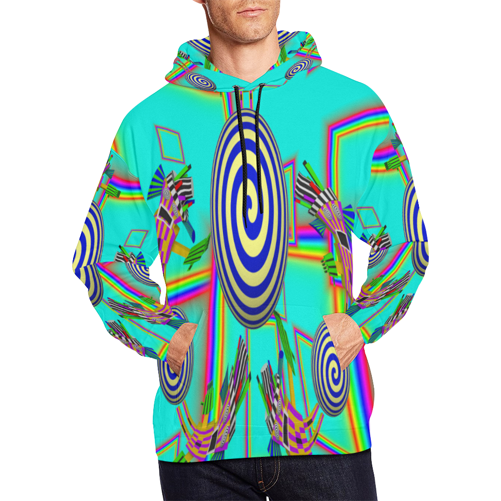 Trippy Trevor (Gravity distortion) All Over Print Hoodie for Men/Large Size (USA Size) (Model H13)