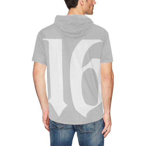 MBF big 16 grey All Over Print Short Sleeve Hoodie for Men (Model H32)