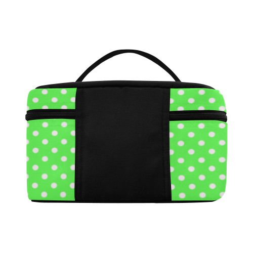 Eucalyptus green polka dots Lunch Bag/Large (Model 1658)