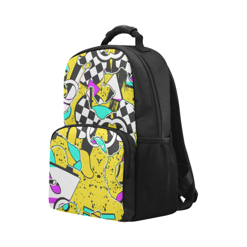 Shapes on a yellow background Unisex Laptop Backpack (Model 1663)