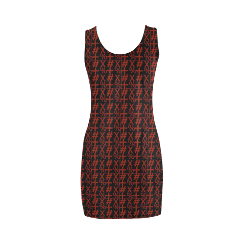 NUMBERS Collection Symbols Red/Black Medea Vest Dress (Model D06)