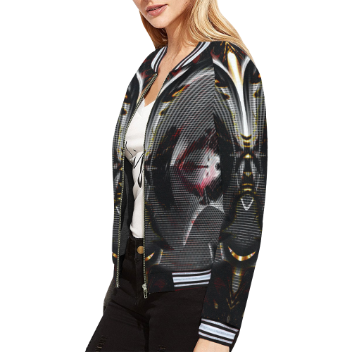Alien Pilot Unit All Over Print Bomber Jacket for Women (Model H21)