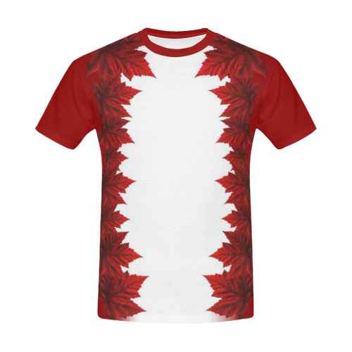Canada Maple Leaf Plus Size T-shirts All Over Print T-Shirt for Men/Large Size (USA Size) Model T40)
