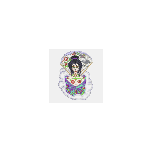 Geisha Sugar Skull Personalized Temporary Tattoo (15 Pieces)