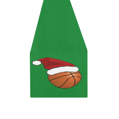 Santa Hat Basketball Christmas Table Runner 14x72 inch