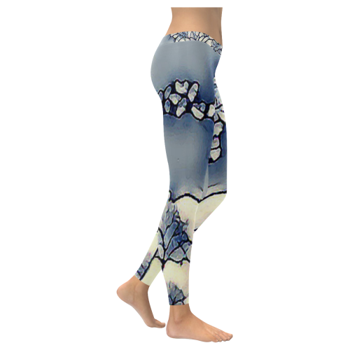Among Trees3 Women's Low Rise Leggings (Invisible Stitch) (Model L05)