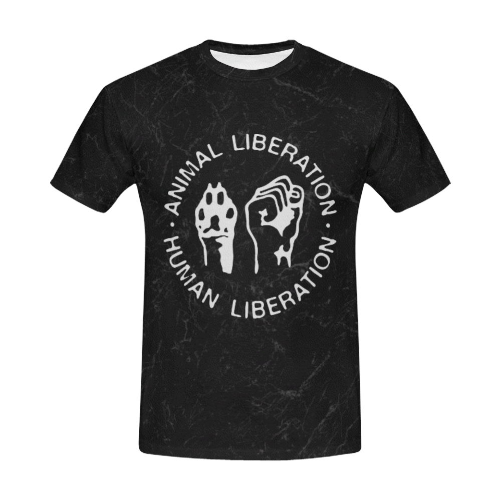Animal Liberation, Human Liberation All Over Print T-Shirt for Men (USA Size) (Model T40)
