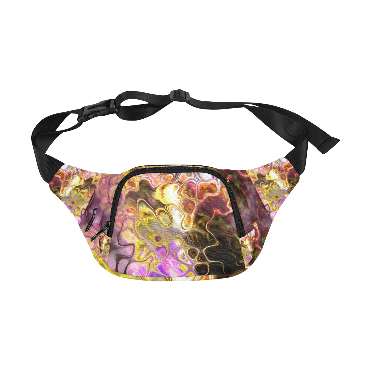 Colorful Marble Design Fanny Pack/Small (Model 1677)
