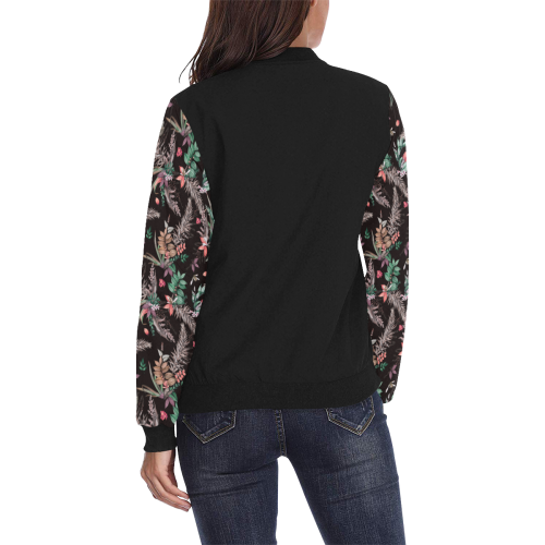 Vibrant exotic bouquets All Over Print Bomber Jacket for Women (Model H36)