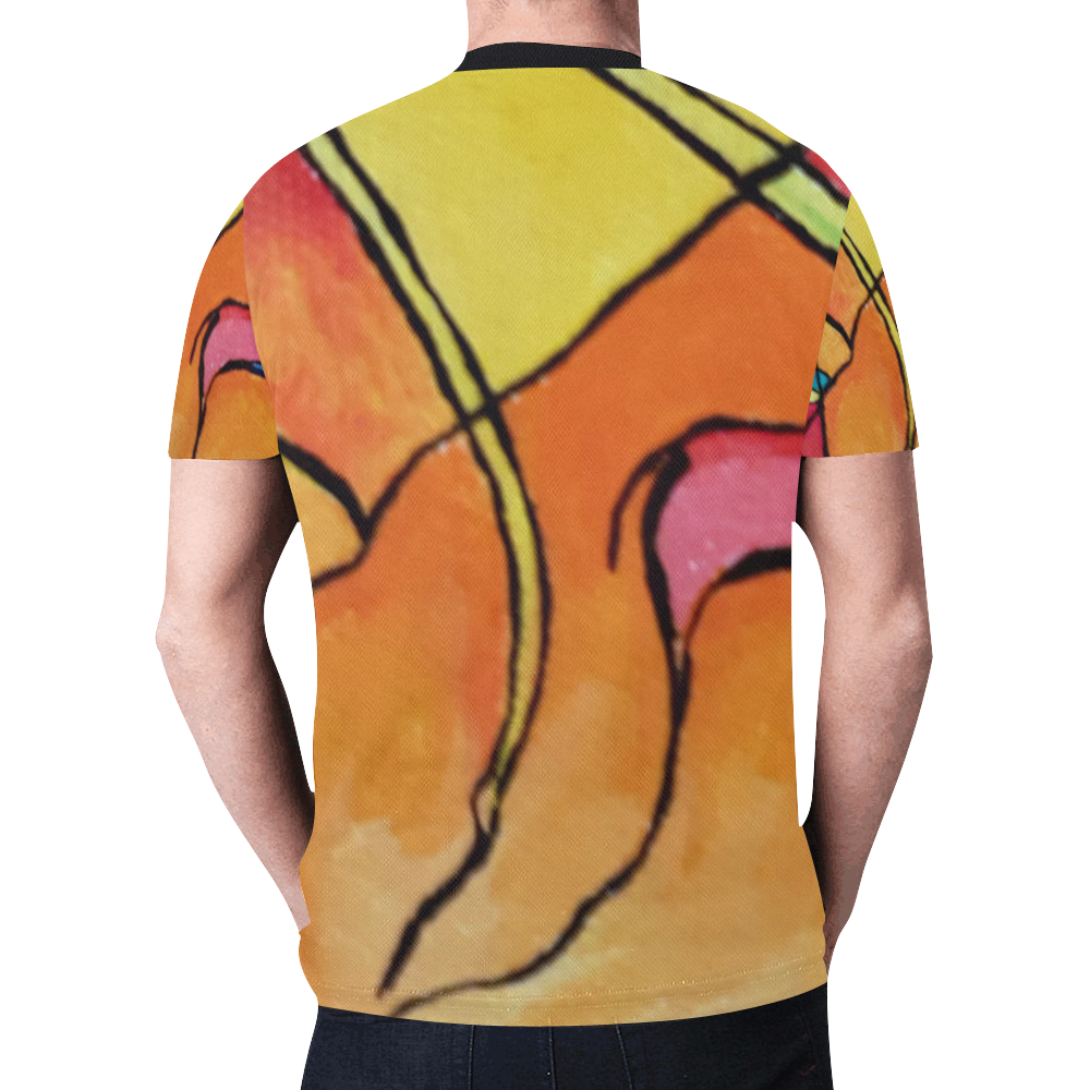 ABSTRACT New All Over Print T-shirt for Men (Model T45)