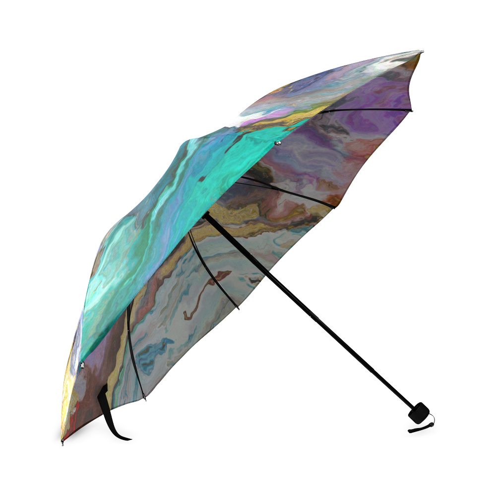 colorful marble Foldable Umbrella (Model U01)