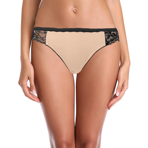 color apricot Women's Lace Panty (Model L41)