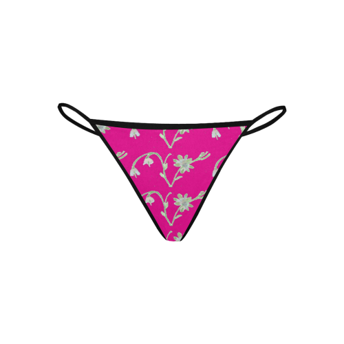 Pink Floral G String Women's All Over Print G-String Panties (Model L35)