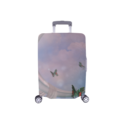 The moon with butterflies Luggage Cover/Small 18"-21"