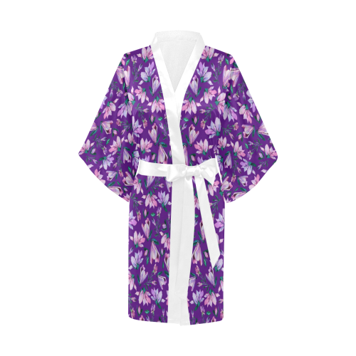 Purple Spring Kimono Robe