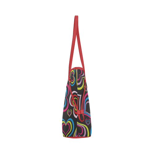 Multicolor Hearts Clover Canvas Tote Bag (Model 1661)