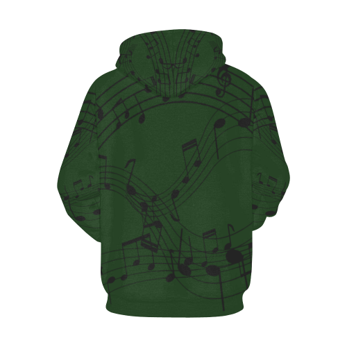 Green Grime Jammin Design All Over Print Hoodie for Men (USA Size) (Model H13)