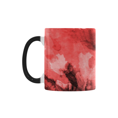 Red and Black Watercolour Custom Morphing Mug