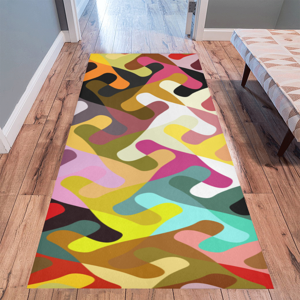Colorful shapes Area Rug 9'6''x3'3''
