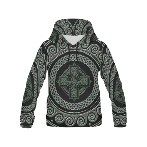 Awesome Celtic Cross All Over Print Hoodie for Men/Large Size (USA Size) (Model H13)