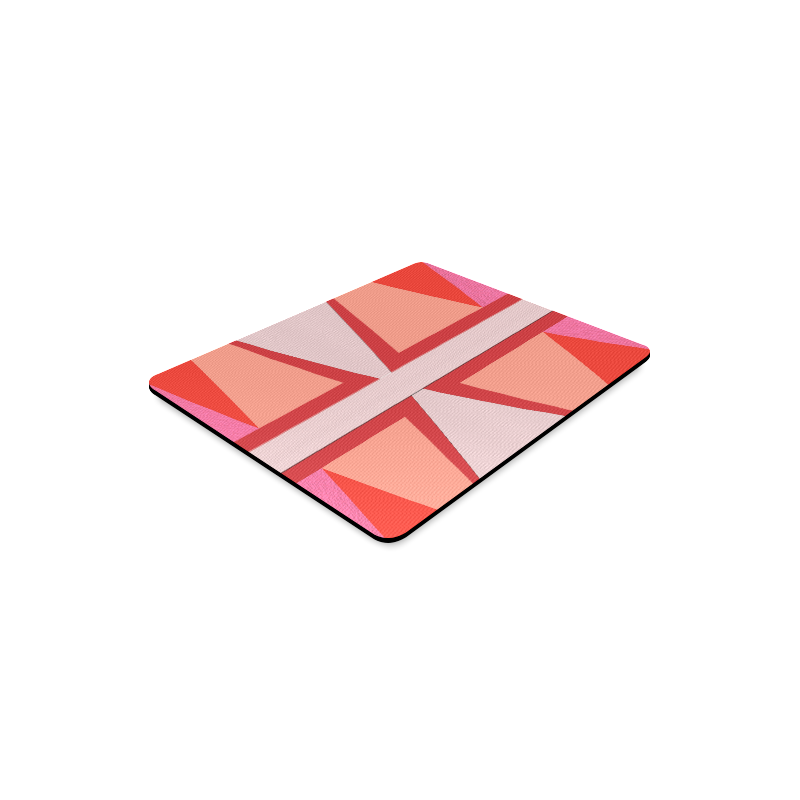 Shades of Red Patchwork Rectangle Mousepad