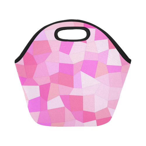Bright Pink Mosaic Neoprene Lunch Bag/Small (Model 1669)