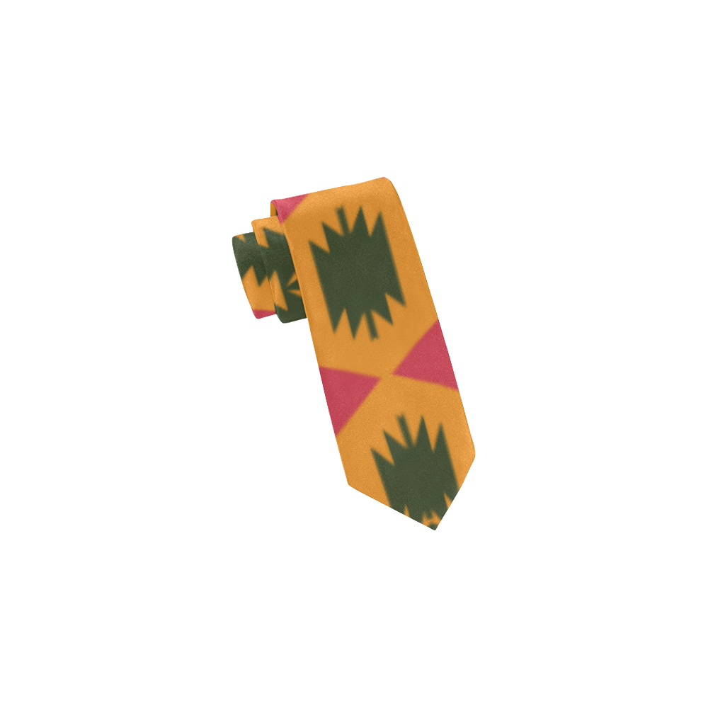 Tribal shapes in retro colors (2) Classic Necktie (Two Sides)
