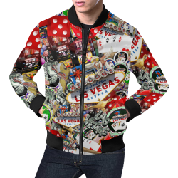 Las Vegas Icons - Gamblers Delight All Over Print Bomber Jacket for Men/Large Size (Model H19)