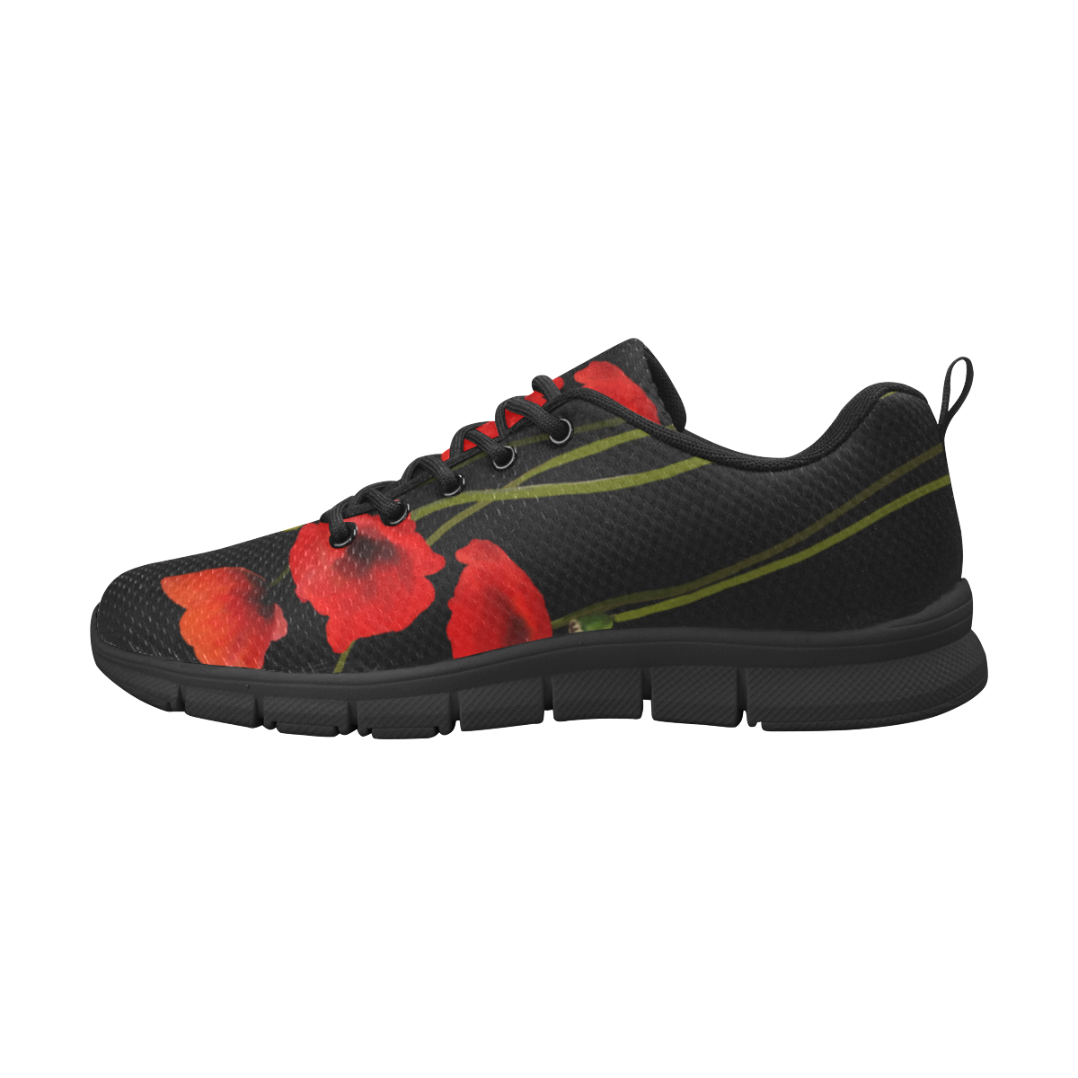Poppies Floral Design Papaver somniferum Women's Breathable Running Shoes (Model 055)