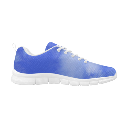 Blue Clouds white Men's Breathable Running Shoes (Model 055)