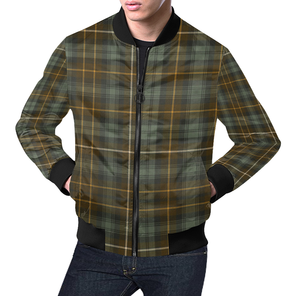 CAMPBELL OF ARGYLL WEATHERED TARTAN All Over Print Bomber Jacket for Men/Large Size (Model H19)