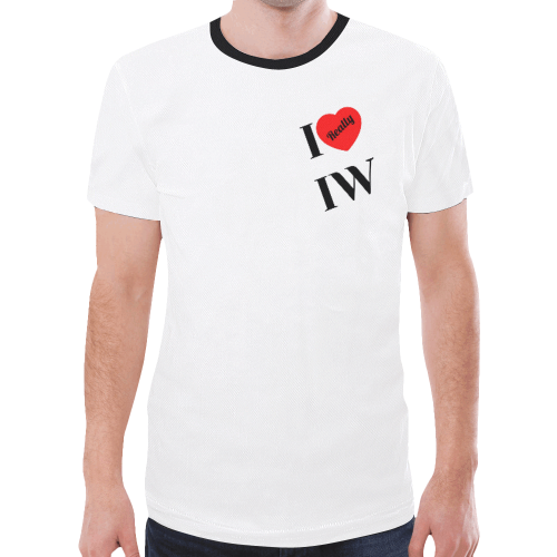 I heart IW New All Over Print T-shirt for Men (Model T45)