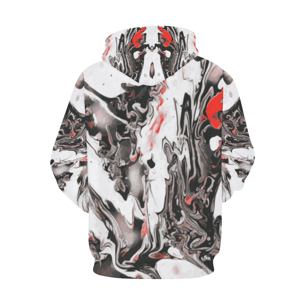 Pure Blood - red white black grey swirls diy personalize All Over Print Hoodie for Men/Large Size (USA Size) (Model H13)