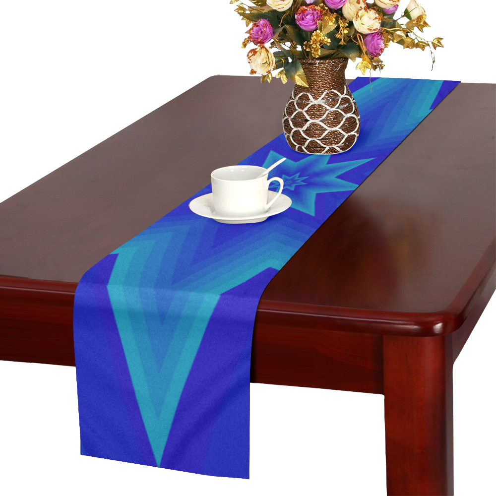 Royal blue mystic star Table Runner 16x72 inch