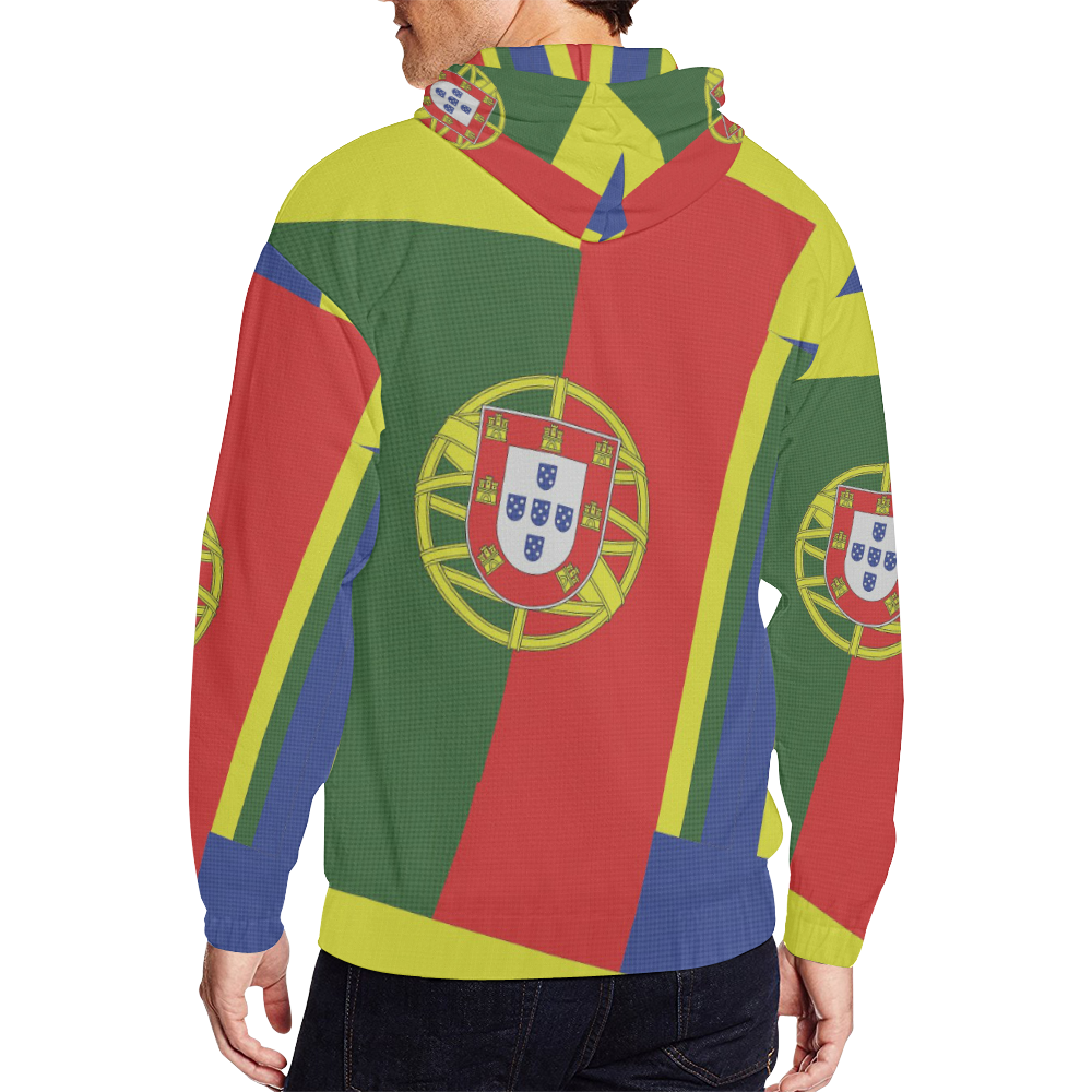 PORTUGAL  ABSTRACT All Over Print Full Zip Hoodie for Men (Model H14)