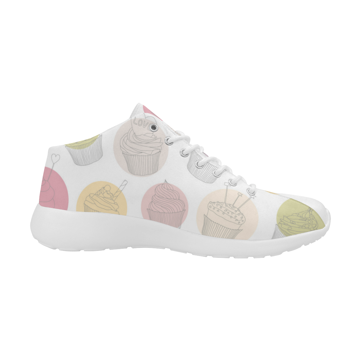 Colorful Cupcakes Women's Basketball Training Shoes/Large Size (Model 47502)