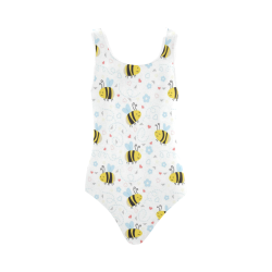 Cute Bee Pattern Vest One Piece Swimsuit (Model S04)