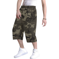 Camo Grey Men's All Over Print Baggy Shorts (Model L37)