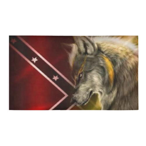 rebel wolf mat Bath Rug 16''x 28''