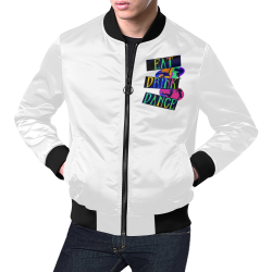 Break Dancing Colorful / White All Over Print Bomber Jacket for Men/Large Size (Model H19)