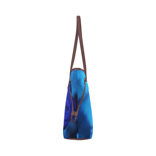 Blue rose Clover Canvas Tote Bag (Model 1661)