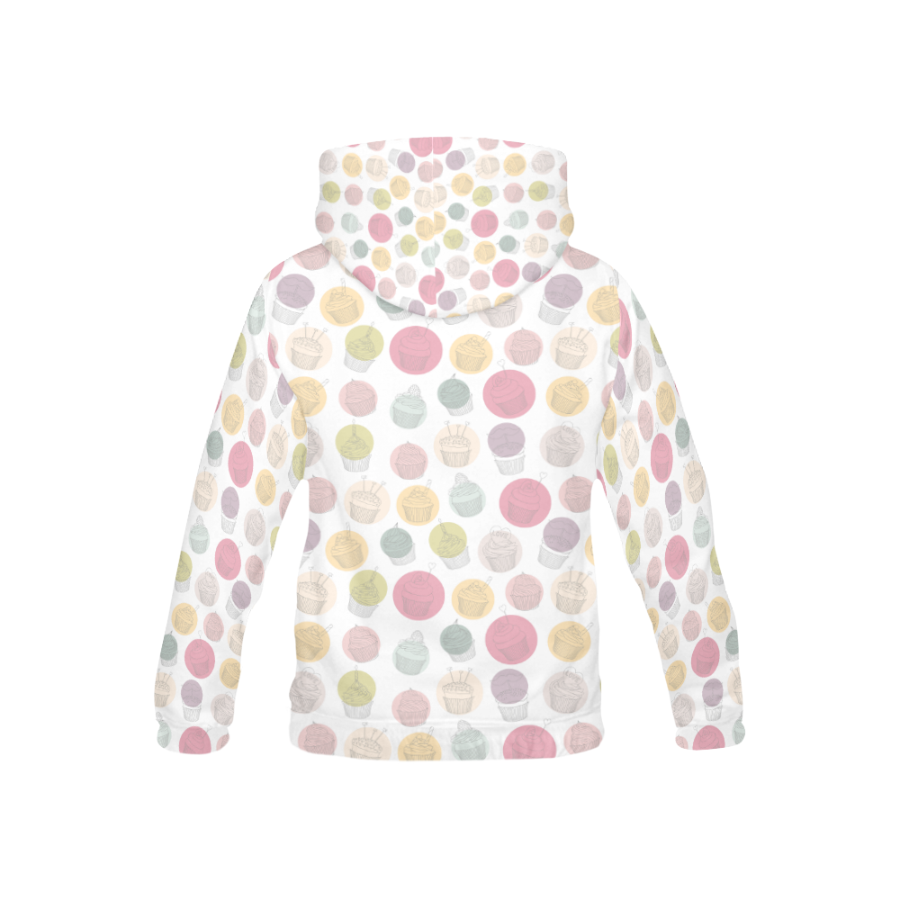 Colorful Cupcakes All Over Print Hoodie for Kid (USA Size) (Model H13)