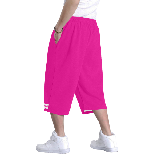 Yahshua Pink Men's All Over Print Baggy Shorts (Model L37)