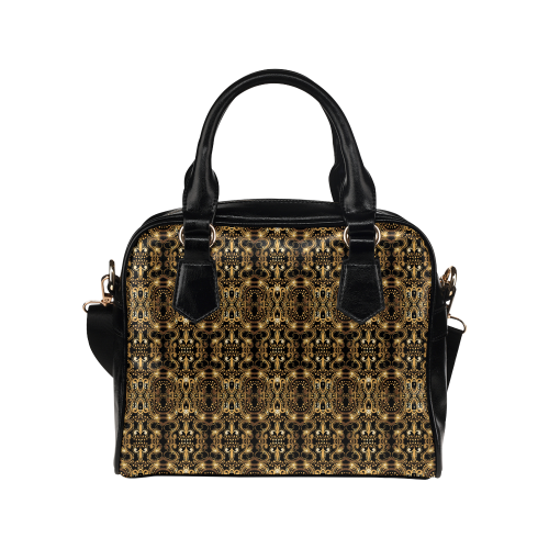 Luxurious gold pattern Shoulder Handbag (Model 1634)