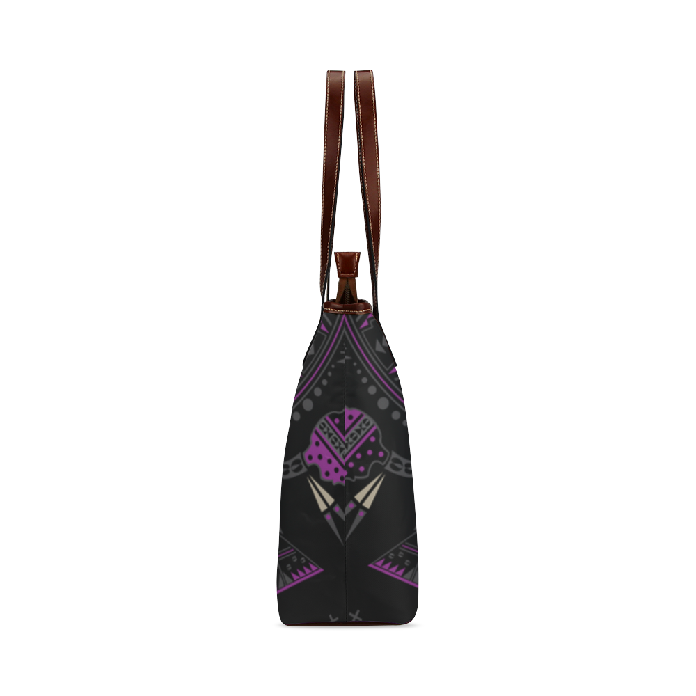 Buffalo Nation Purple Shoulder Tote Bag (Model 1646)