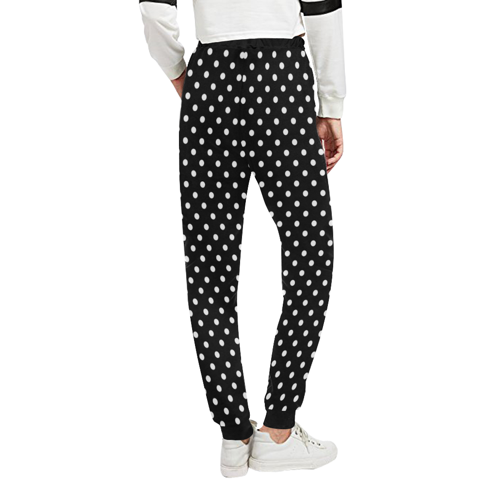 Polka Dotted Unisex All Over Print Sweatpants (Model L11)