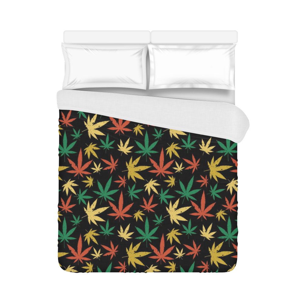 Cannabis Pattern Duvet Cover 86"x70" ( All-over-print)