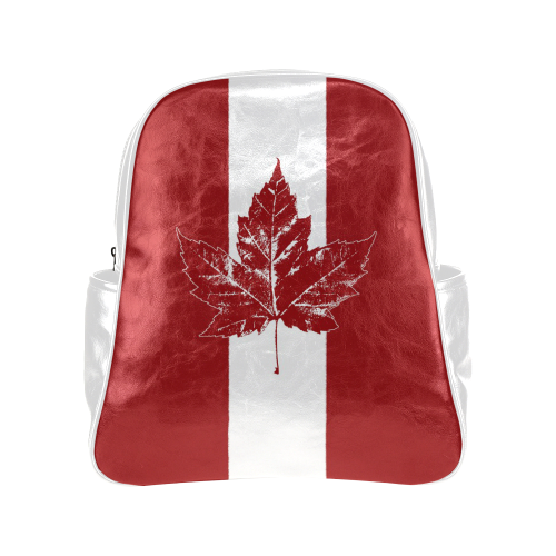 Cool Canada Flag Backpack Multi-Pockets Backpack (Model 1636)