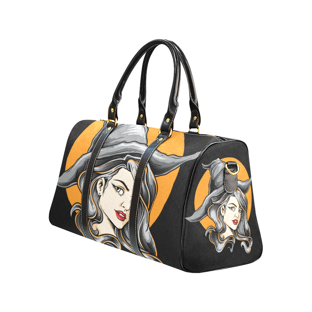 Witch Orange Moon Bag New Waterproof Travel Bag/Large (Model 1639)
