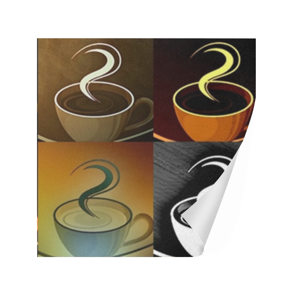 coffee cup montage Gift Wrapping Paper 58"x 23" (1 Roll)